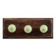 Light Green Etched Ceramic Wooden Hooks